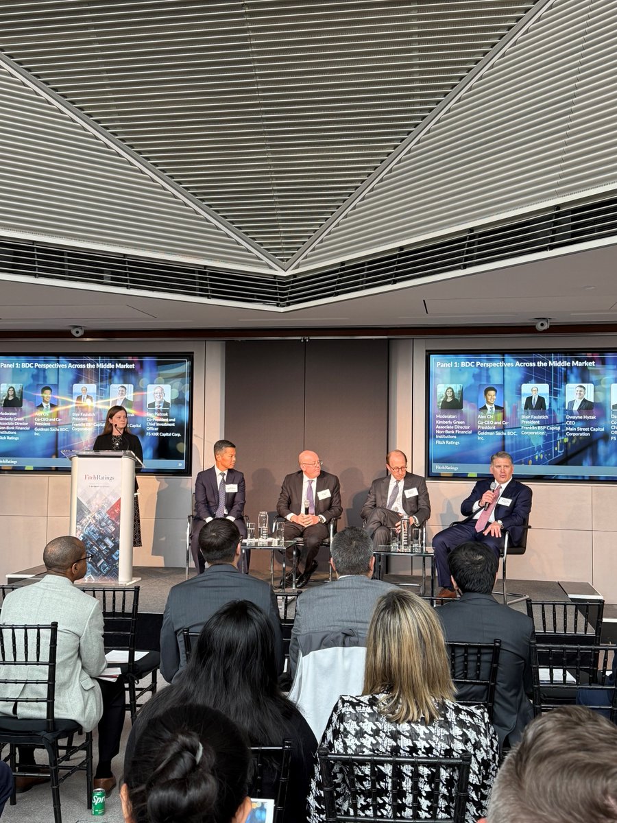 FitchRatings's tweet image. #FitchRatings hosted its Business Development Company Conference in NYC, featuring senior #Nonbanks analysts, BDC executives, middle-market participants and other professionals. We also released our BDC #CreditOutlook 2025. Read: ow.ly/zZYW50UcfAN #FitchOutlooks2025