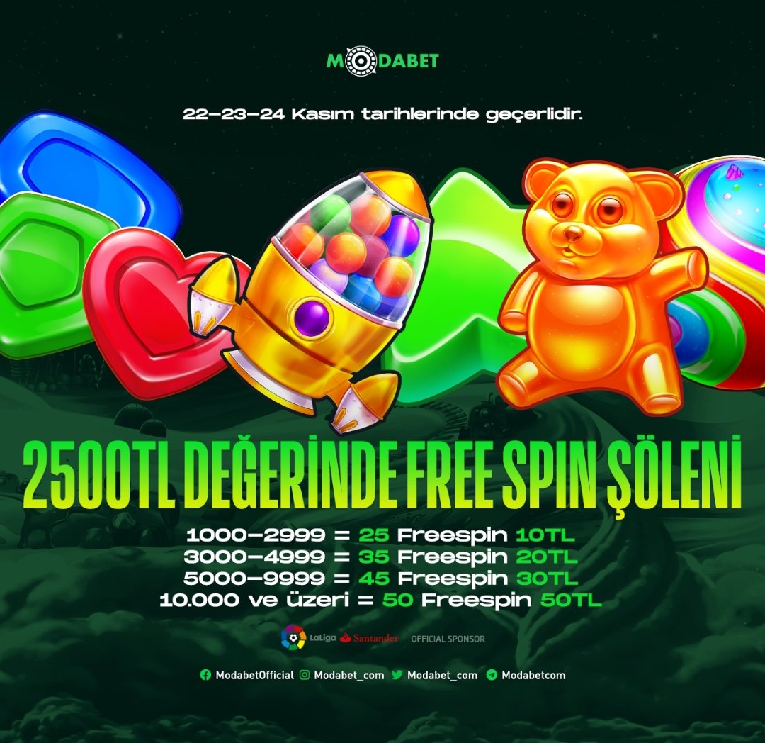#MODABET ŞÖLENİ🔥

FREESPİN ŞÖLENİ İLE COŞUYORUZ💥

Güncel adresimiz @modabet809.com

Güncel TV adresimiz modabettv34.com

%100 Casino Hoşgeldin Bonusu
%50 Casino Yatırım Bonusu

Sosyal medya 
🔗Twitter <a href="/modabet_com/">ModaBet</a> tinyurl.com/modabettwitter
Telegram t.me/ModabetOfficial