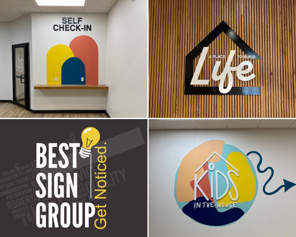 BestSignGroup's tweet image. Interior acrylic and PVC for The House Church in Rogers, AR.