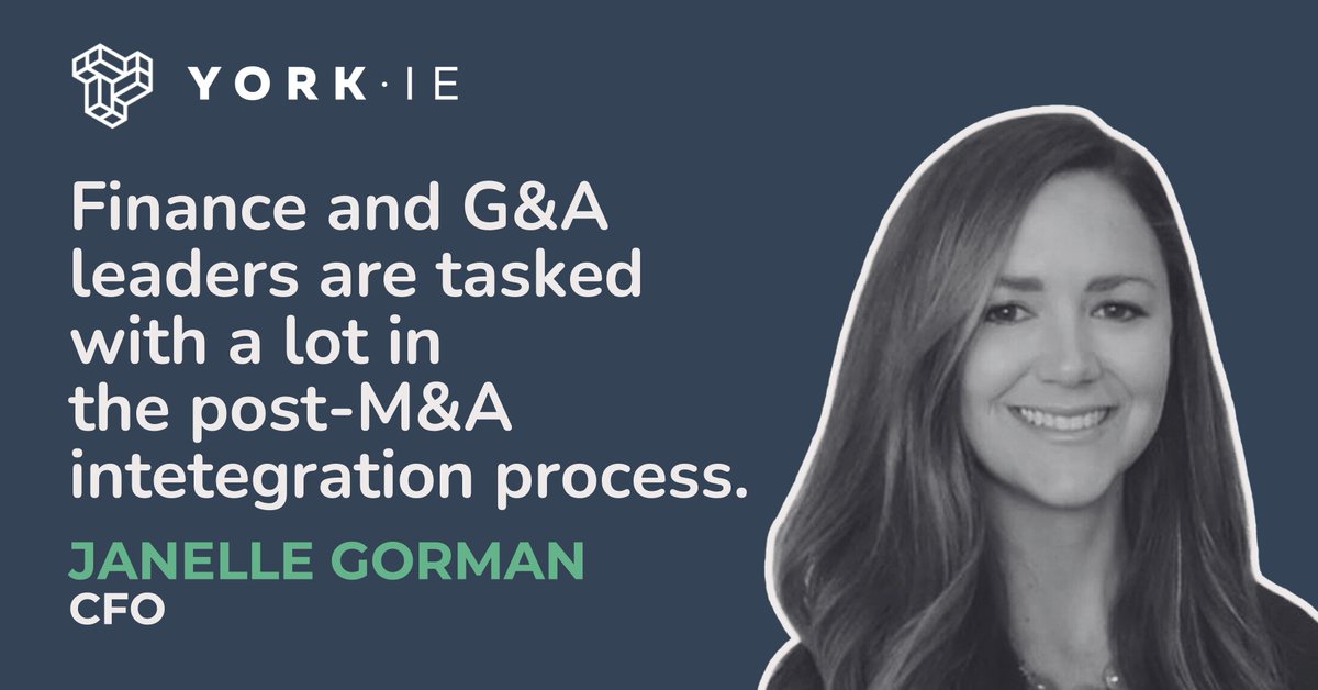 Our CFO <a href="/JCGorman/">Janelle Gorman</a> has been a part of several post-M&amp;A integrations throughout her career, including guiding some of York IE's clients through the process.

Janelle wrote up a checklist to help finance and G&amp;A leaders cover their bases. Check it out here: hubs.la/Q02YDX110