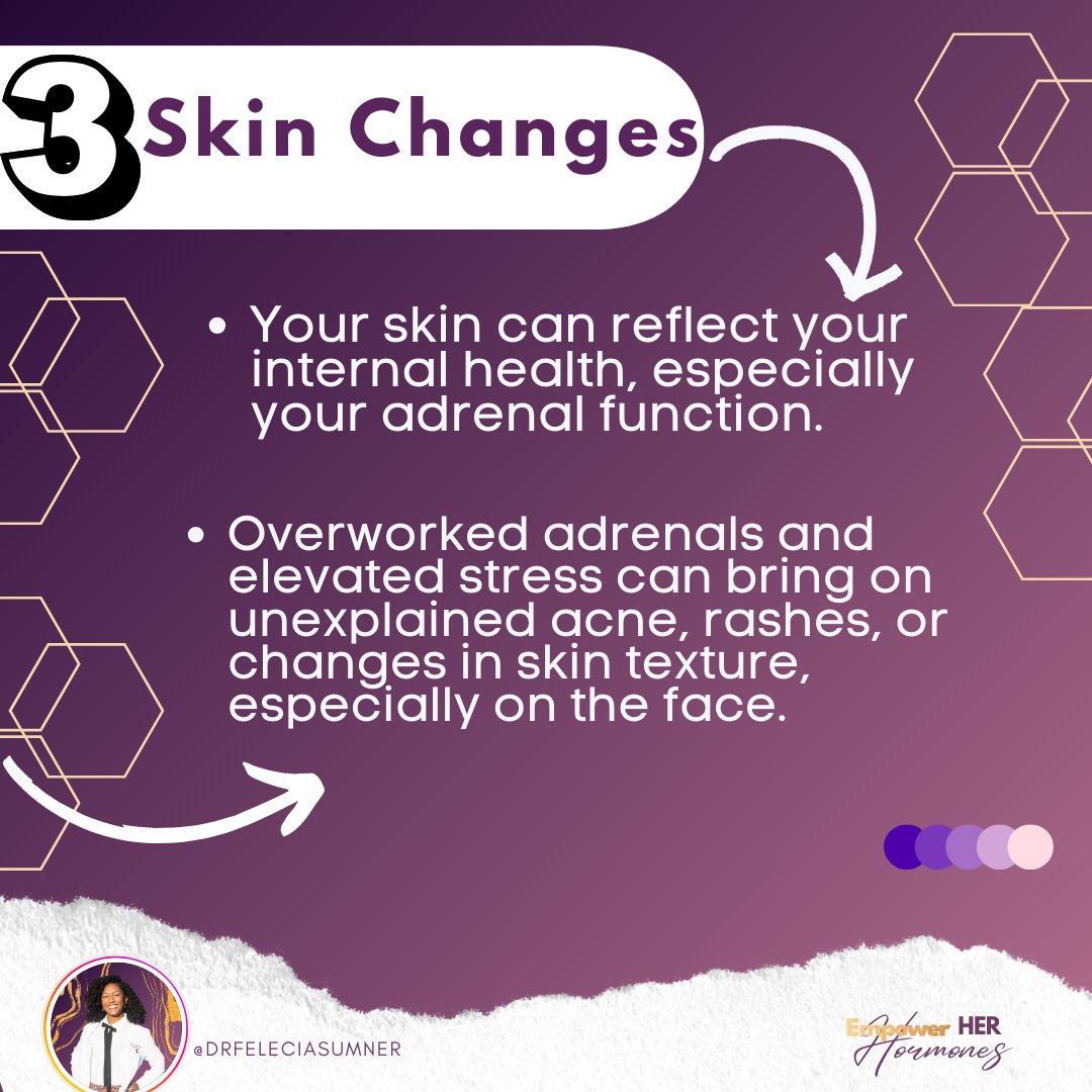 "5 Signs Your Adrenals Are Overworked 👀:

1️⃣ Cravings for salty/sugary foods
2️⃣ Frequent colds/illness
3️⃣ Skin issues (acne/rashes)
4️⃣ Unexplained weight gain
5️⃣ New allergies/sensitivities

Your body’s asking for help—don’t ignore it! 💪 #AdrenalHealth #WellnessJourney"