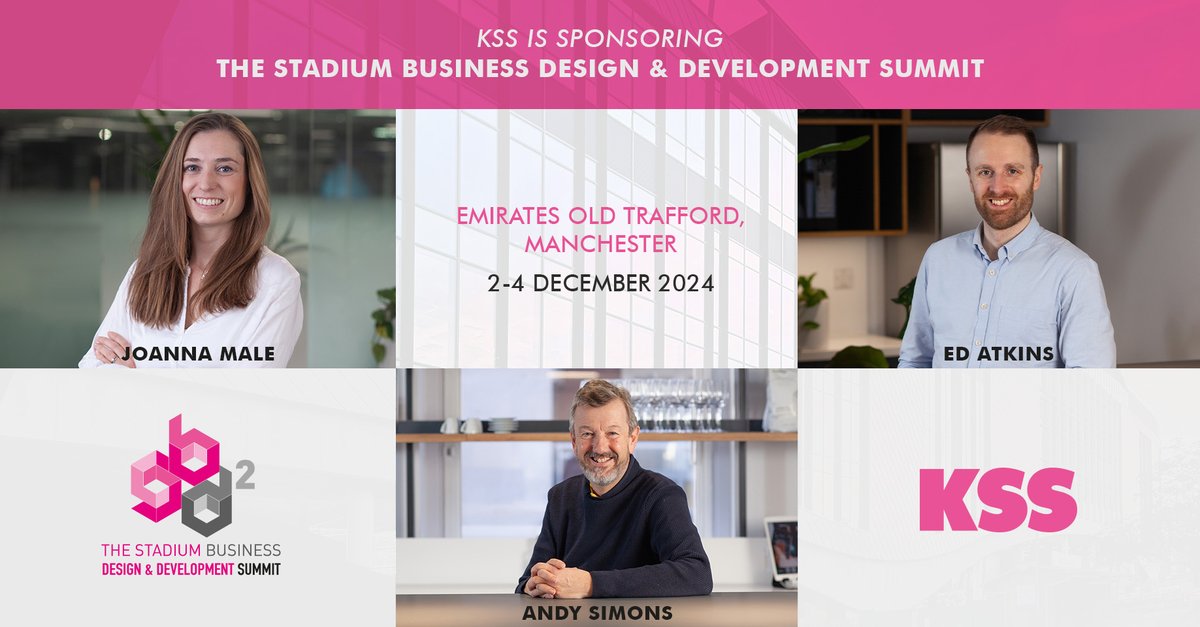 KSS Design Group (@kss_group) on Twitter photo We are delighted to sponsor <a href="/stadiumbusiness/">TheStadiumBusiness</a> Design & Development Summit from 2-4 December 2024, at Emirates Old Trafford, Manchester.
#TDS24 #StadiumDesign #Stadium #Architecture We are delighted to sponsor <a href="/stadiumbusiness/">TheStadiumBusiness</a> Design & Development Summit from 2-4 December 2024, at Emirates Old Trafford, Manchester.
#TDS24 #StadiumDesign #Stadium #Architecture