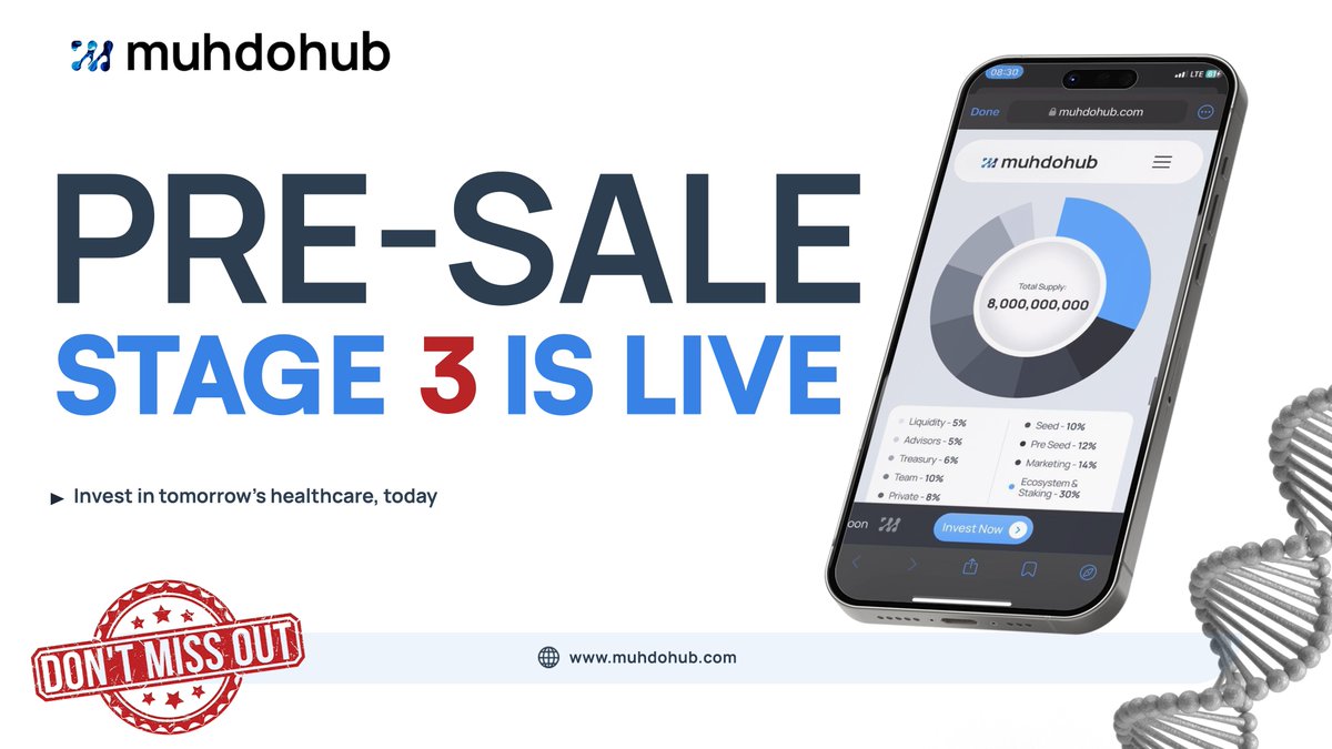 Stage One &amp; Two of our presale have been filled 🎉

A huge thank you to everyone who participated! We’ve now opened up Stage 3.

An additional $250.000 is now available, at a price of $0.004594 against the same vesting schedule as Stage One &amp; Two (8% at TGE, remaining 92% over 12
