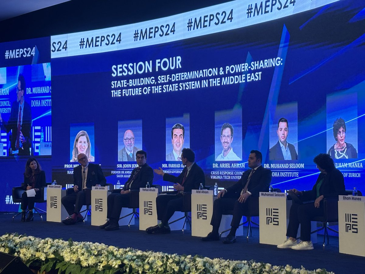 Ranj Alaaldin (@ranjalaaldin) on Twitter photo Brilliant panel on the future of the state system in the Middle East with <a href="/ariel_ahram/">Ariel I. Ahram</a>, <a href="/MelaniCammett/">Melani Cammett</a>, Sir John Jenkins, <a href="/ElhamManea/">Elham Manea</a>, Governor Atrushi & <a href="/MuhanadSeloom/">د. مهند سلوم</a>. #meps24 Brilliant panel on the future of the state system in the Middle East with <a href="/ariel_ahram/">Ariel I. Ahram</a>, <a href="/MelaniCammett/">Melani Cammett</a>, Sir John Jenkins, <a href="/ElhamManea/">Elham Manea</a>, Governor Atrushi & <a href="/MuhanadSeloom/">د. مهند سلوم</a>. #meps24