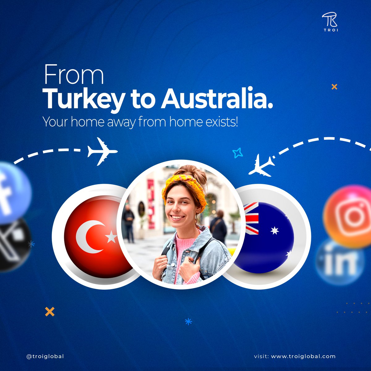 Going from Turkey to Australia? … Your journey to a wholesome student lifestyle in a comfy apartment and safe student area starts here…. 

Visit our website- troiglobal.com  or simply and quickly comment “Book” and you will get a DM… #turkeystudents #travelabroad✈️