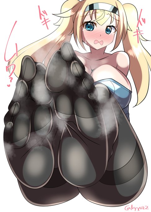 「Admiral, な、何ですかぁ?そ…そんなに嗅がないで…!///」   ムチムチ黒タイツベーイ殿(ˇωˇ)    進水日おめでとう!(連続1722日目   #艦これ版真剣お絵描き60分一本勝負_20241122 #艦これ版深夜の真剣お絵描き60分一本勝負 #10000日チャレンジ #めび環んどろ #ガンビアベイ進水日 