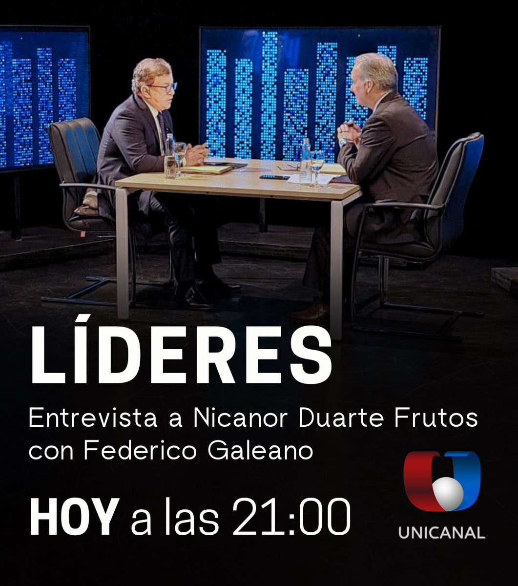 🎙️Hoy a las 21 por <a href="/Unicanal/">Unicanal</a> estaré compartiendo una interesante entrevista con Federico Galeano en el programa Líderes