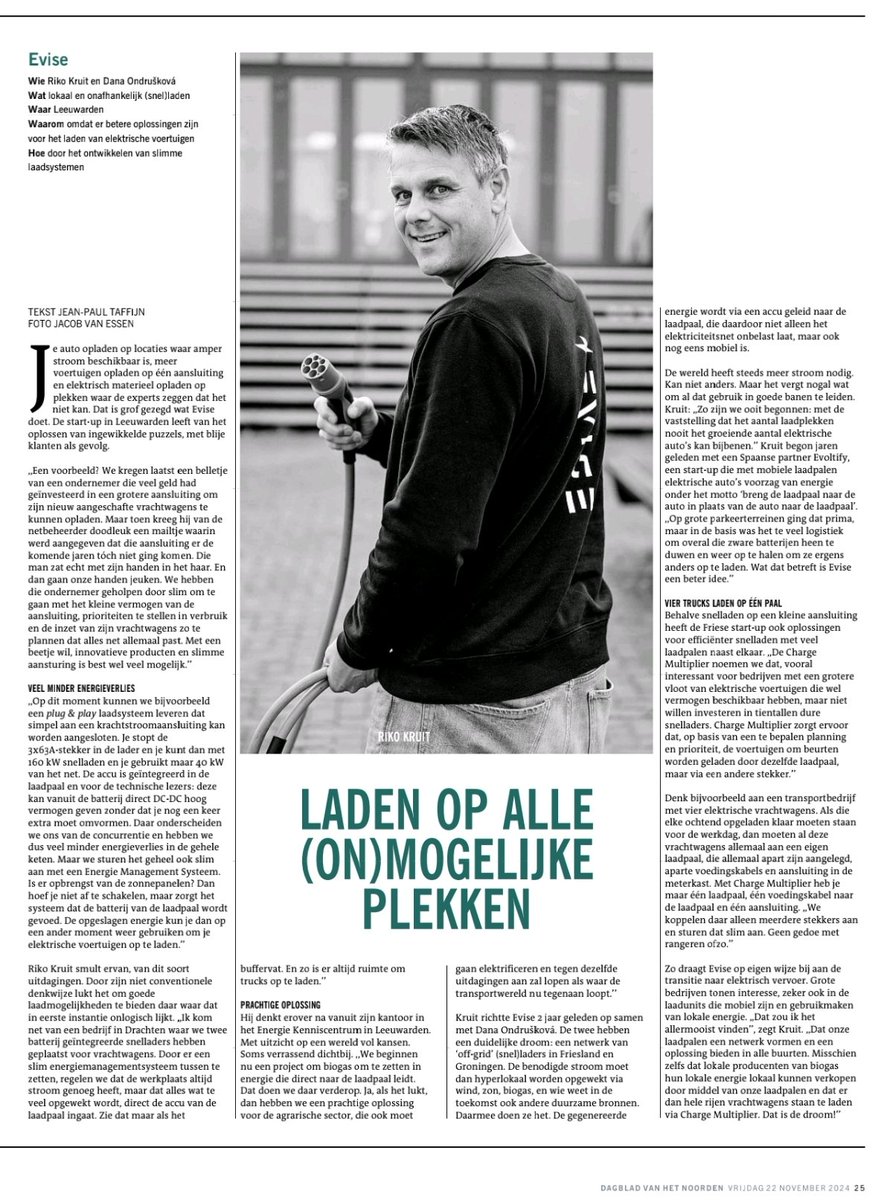 Hoi <a href="/electricfelix/">Felix Hamer • electricfelix</a> en <a href="/elaadNL/">ElaadNL</a> dit interessante artikel staat vandaag in het Dagblad vh Noorden. Groeten van @HenkPiening@bsky.social