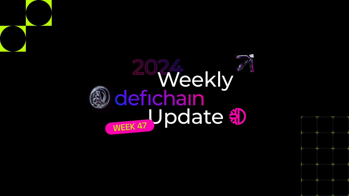 🚀 The DeFiChain Weekly Update is Here!

Here’s what’s been happening in the DeFiChain ecosystem this week:

✅ DeFiChain Lab’s Engineering Sync – November
✅ A Successful Restart for DeFiChain’s dToken System
✅ DeFiChain Ecosystem Update
✅ Ecosystem Project Updates

All these