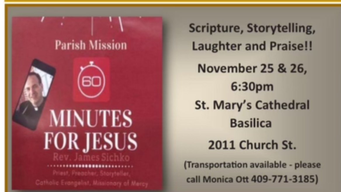 JimSichko's tweet image. THIS WEEKEND #60MIN4JESUS IS HEADED TO GALVESTON, TX/ ST MARYS CO-CATHEDRAL!  6:30pm-7:30pm.   I am renting the beach house of my 7th/8th grade math teacher Kathy Fuqua … WOOO HOO….. #paybacktime #missionaryofmercy