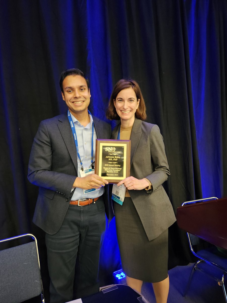 Congratulations to Adrienne Boire for receiving the Women in Neuro-Oncology Mid-Career Exemplary Physician Award. #SNO2024 #WomenInNeuroOncology #WiN