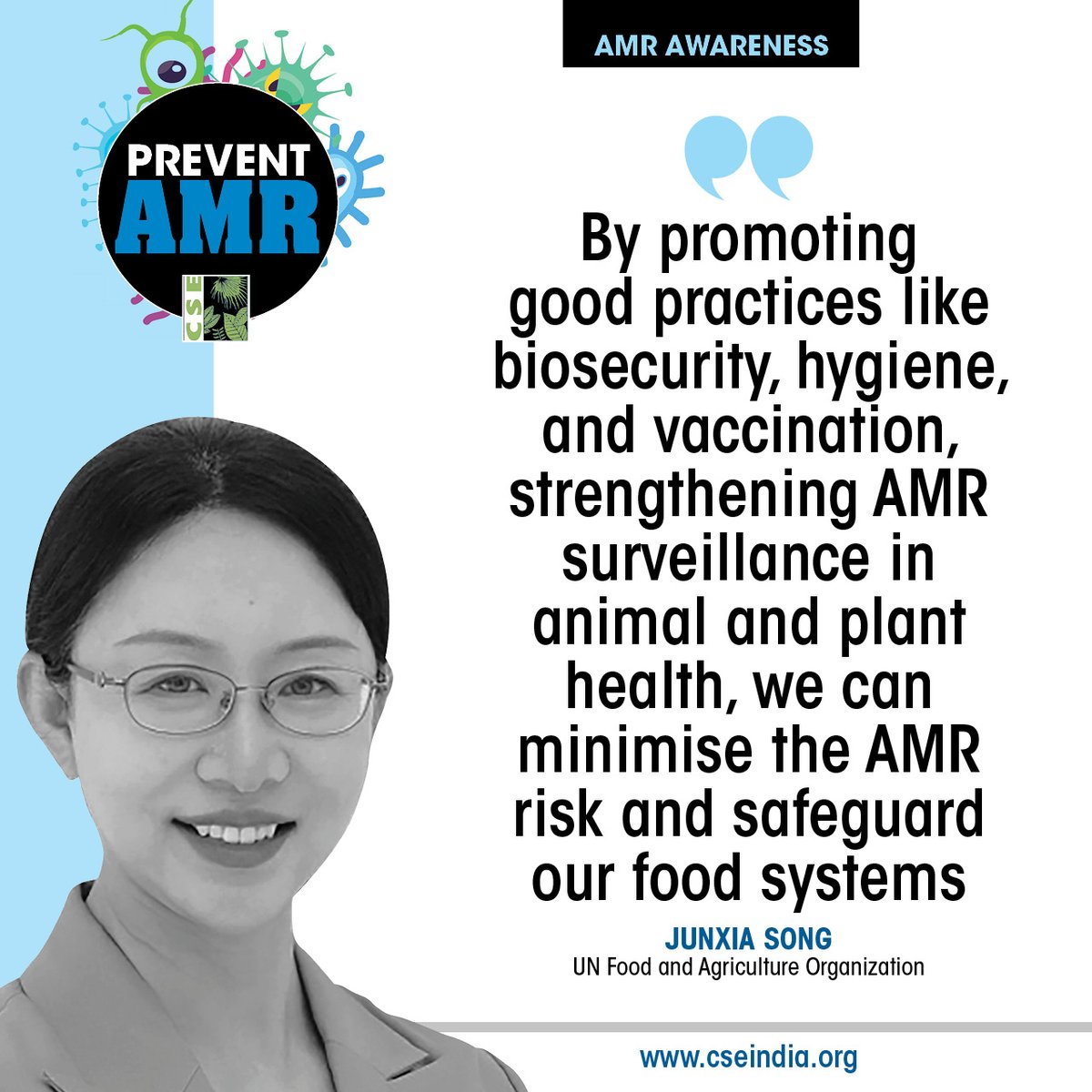 CSEINDIA (@cseindia) on Twitter photo AMR Prevention Asks | Junxia Song (<a href="/Junxia_Song/">Junxia Song</a>), <a href="/FAO/">Food and Agriculture Organization</a> shares expert insights on combating AMR.
#WAAW2024 #AntimicrobialResistance #PreventAMR AMR Prevention Asks | Junxia Song (<a href="/Junxia_Song/">Junxia Song</a>), <a href="/FAO/">Food and Agriculture Organization</a> shares expert insights on combating AMR.
#WAAW2024 #AntimicrobialResistance #PreventAMR
