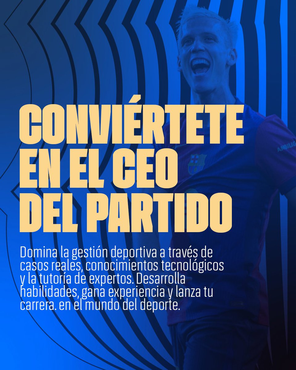 Barça Innovation Hub (@barcainnohub) on Twitter photo En el nuevo MBA en Gestión Deportiva en colaboración con <a href="/IttiSports_/">ITTI Sports Institute</a> lleva tu carrera a lo más alto. Domina estrategias de liderazgo y conoce en profundidad el ecosistema deportivo.
Inscríbete ahora 👉🏼 bit.ly/3ZfaxMB En el nuevo MBA en Gestión Deportiva en colaboración con <a href="/IttiSports_/">ITTI Sports Institute</a> lleva tu carrera a lo más alto. Domina estrategias de liderazgo y conoce en profundidad el ecosistema deportivo.
Inscríbete ahora 👉🏼 bit.ly/3ZfaxMB
