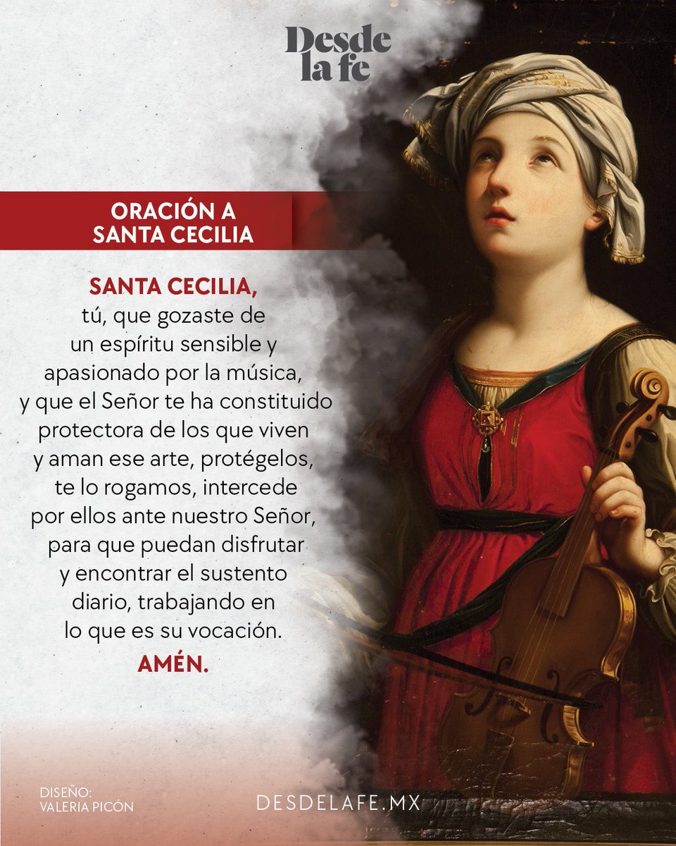 Muchas felicidades a los músicos que el día de hoy celebran a su Santa Patrona