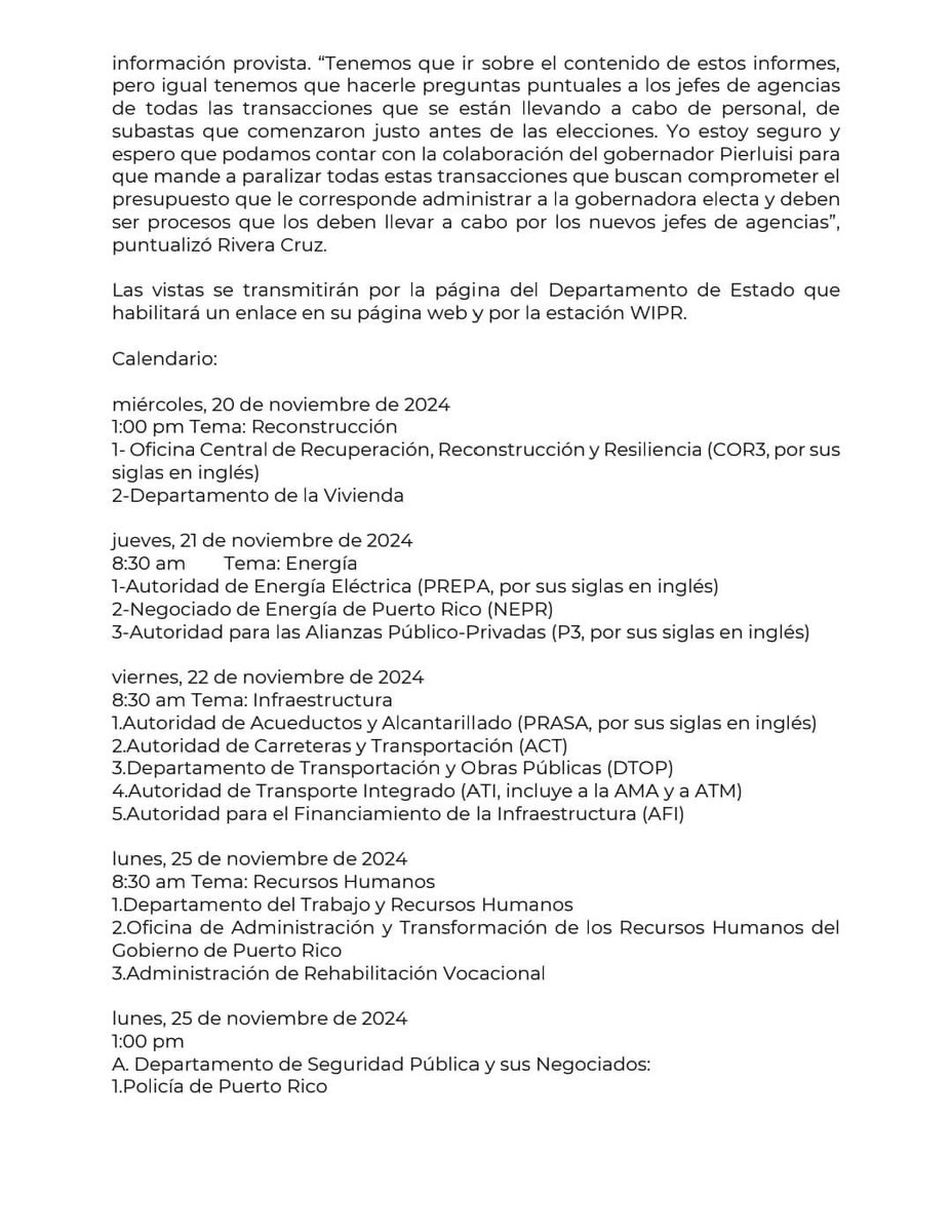 notipnp's tweet photo. Arrancan las vistas de transición de gobierno y Ramón Luis Rivera hace llamado a detener proceso de subastas. | #NotiPNP https://t.co/48Q1JbaiZc