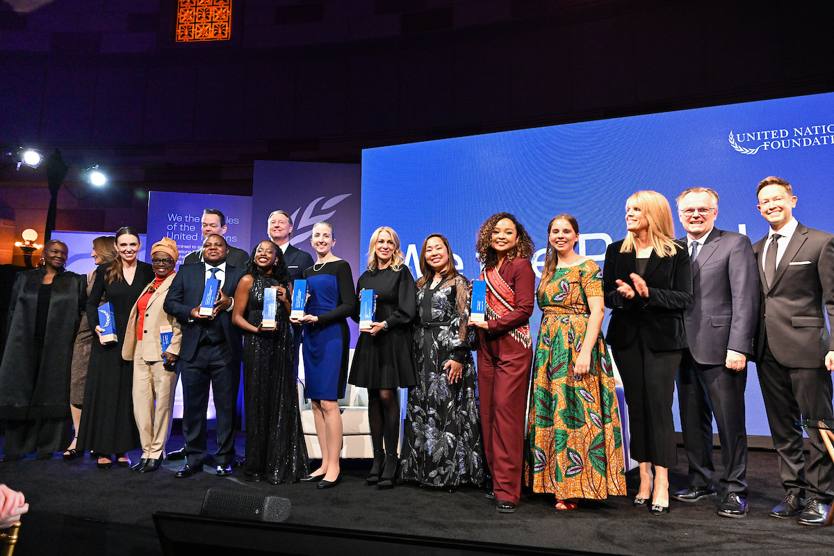 Last night, we gathered to recognize courageous, exceptional leaders <a href="/unfoundation/">United Nations Foundation</a>’s #WeThePeoples Awards. #WTPAwards

At this time of great consequence and change in our world, our honorees remind us progress is possible when we unite our strength.