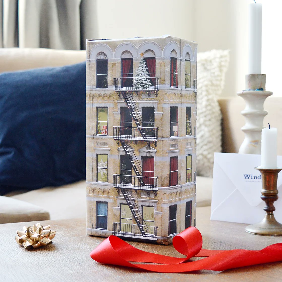 NickSellek's tweet photo. My @window_cards Christmas wrapping paper, there's still time to order before Christmas. On Etsy Also. https://t.co/A9ShcpcHir https://t.co/LBwBvd1oRE