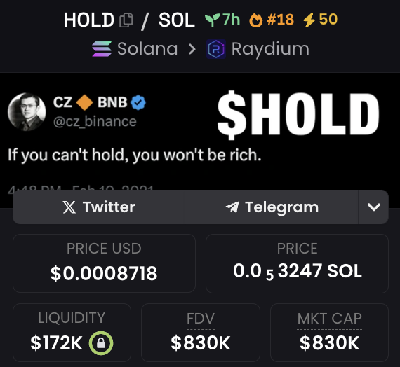 serc1n's tweet photo. dex updated
CTO tg created

Now time to moon that shit by $hold ing.

Last time i CTO something was zerepooch, 150k to 5.5m mcap.

This dope ticker will go much higher.
ca: BDhAFmRfBku6h6R8ePC3Br67HHeqbMnNQydQaHKDzgLq https://t.co/gJ3syI5vzi