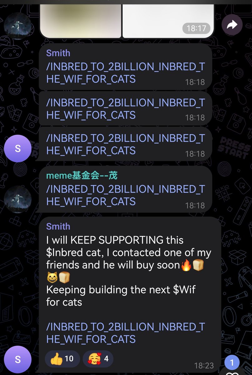 DegenSual's tweet photo. 🍞Strongest cat community
🍞Good vibes 24/7
🍞223m TikTok posts
🍞13 years old
🍞IP is top
🍞Real cult meme for cats
🍞Under 1m
🍞8 months building since CTO
Cat is $INBRED , this is a movement. https://t.co/C4lKnyeqjm