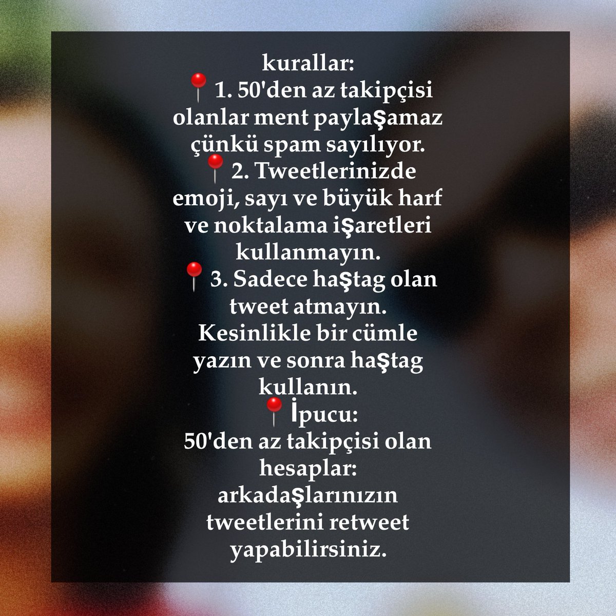 📣 Etkinlik Zamanı📣

📍Hedef: 2000 tweet

📍Lütfen başlamadan önce kuralları okuyunuz.

📍Kullanacağımız tagler:

#TolgaSarıtaş TolgaSarıtaş
#AybükePusat AybükePusat
#AlNes AlNes
#Teşkilat Teşkilat