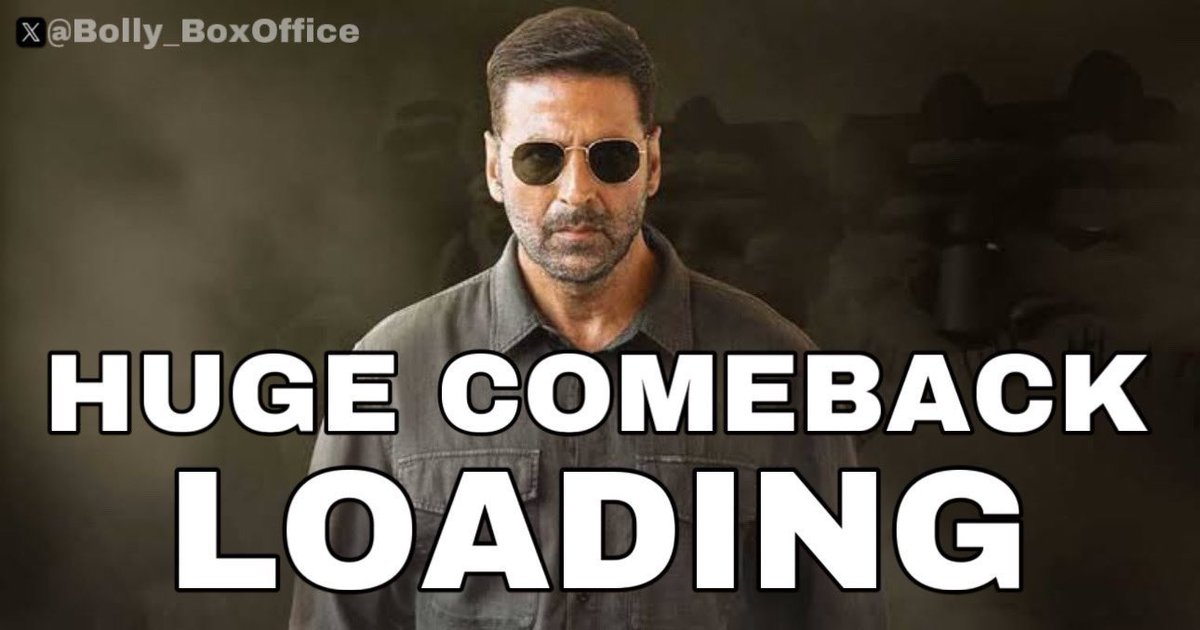 Bolly_BoxOffice's tweet photo. #AkshayKumar has TERRIFIC Lineup👌👌

⭐️ #SkyForce
⭐ #Welcome3  
⭐ #JollyLLB3 
⭐️ #Housefull5
⭐️ #MrigdeepSinghLamba’s Next
⭐ #BhoothBangla 
⭐️ #BhagamBhag2 
⭐ #HeraPheri3 
⭐ #AwaraPagalDeewana2 

Finally @akshaykumar is coming back to his strongest "comedy" zone 🔥🔥🤞 https://t.co/qwnsC2DU8Q