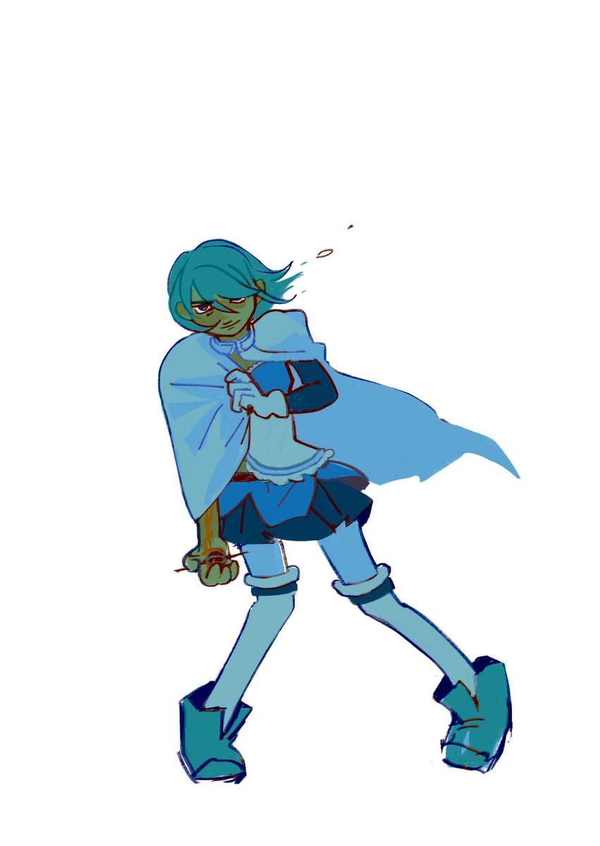 _gluebubbles_'s tweet image. Random Sayaka doodle thing #ppmd