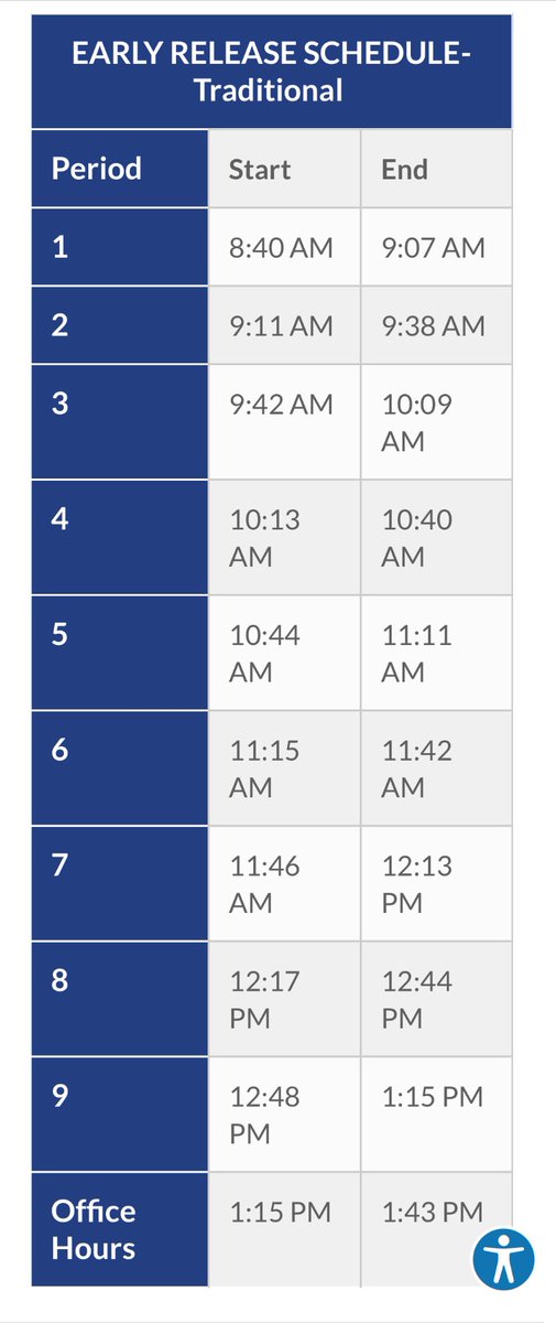 Happy Friday, #lznation! Today is an early release schedule. See below for class times: