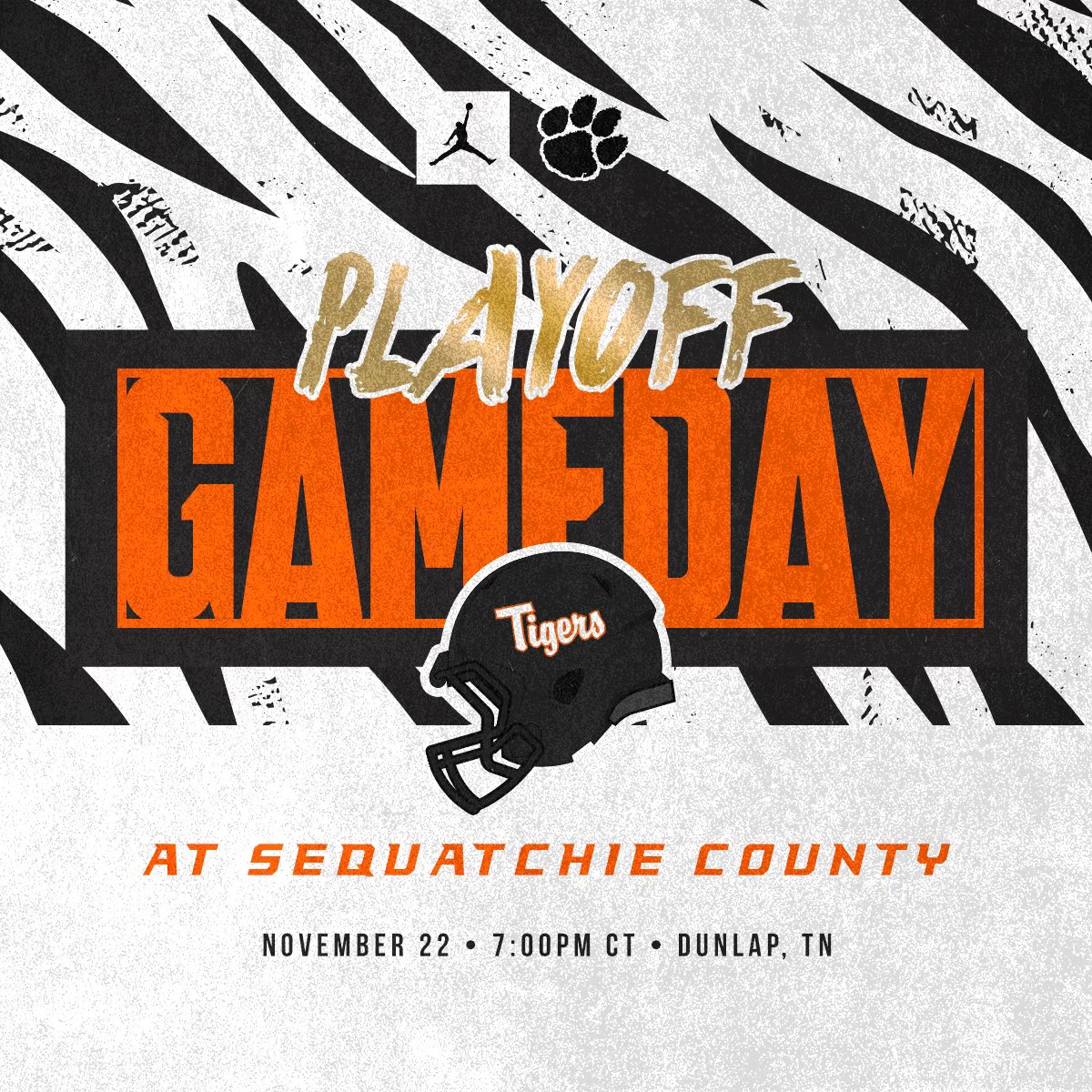 TSSAA Class 3A Quarterfinal

‼️ Special start time of 7 CST/8 EST ‼️

Tiger faithful, we will see you in Dunlap!

🐅 💪🏼