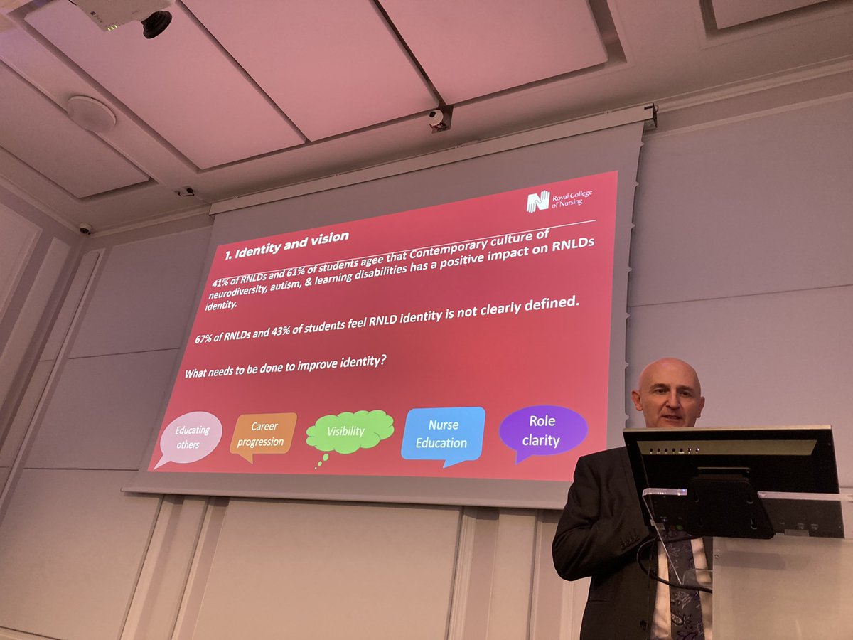 <a href="/JonathanBeebee/">Jonathan Beebee RNLD</a> &amp; <a href="/JessicaLDNurse/">Jessica Lister 💙</a> sharing results from a #LearningDisabilityNursing survey <a href="/RcnLDForum/">RCN Learning Disability Nursing Forum</a> #LDNursingSummit