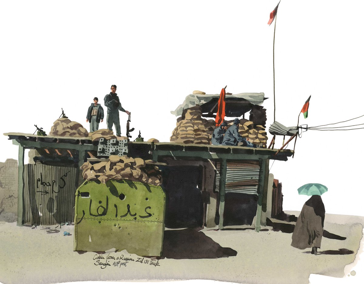MatthewCook15's tweet image. #Sangin #Helmand #Afghanistan #AfghanPolice #inkdrawing