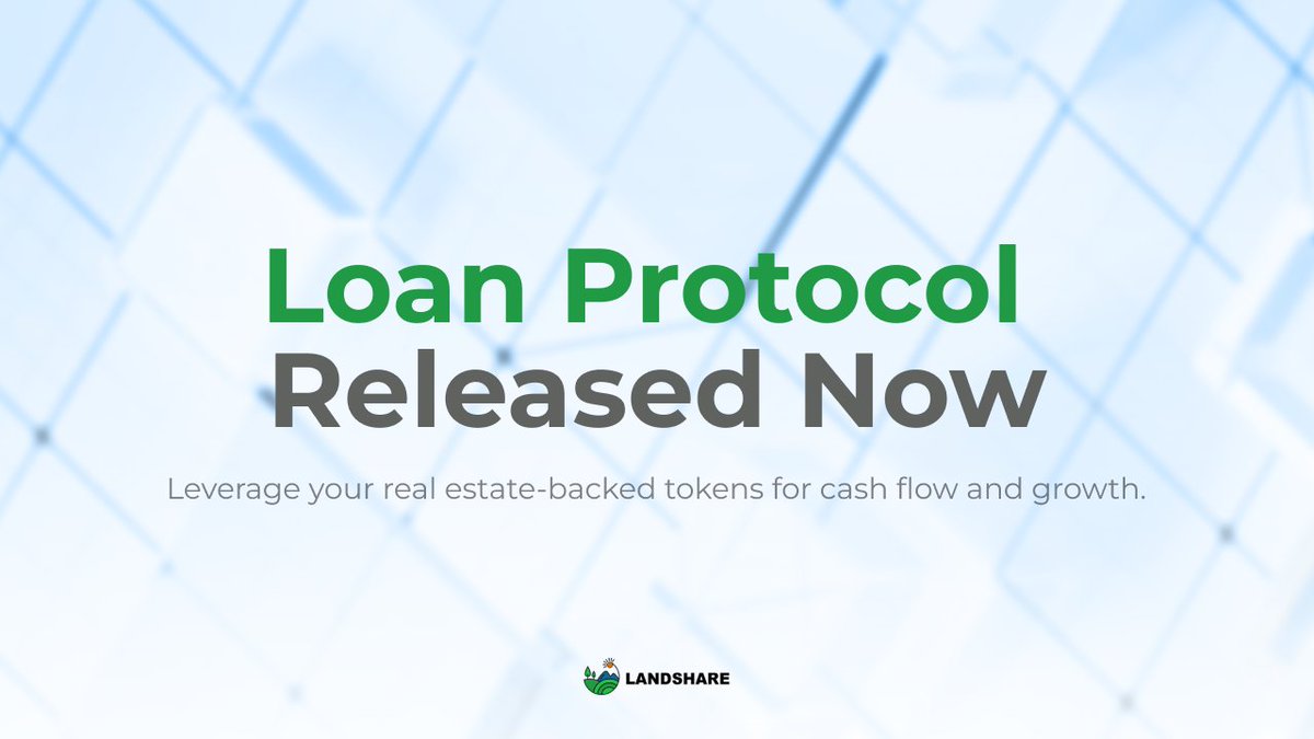 🚀 Landshare's Loan Protocol Has Arrived!

We're thrilled to unveil one of our biggest milestones for 2024! This game-changing feature offers liquidity solutions that help you earn benefits while boosting the value of your real estate-backed tokens.

Ready to get started? Supply