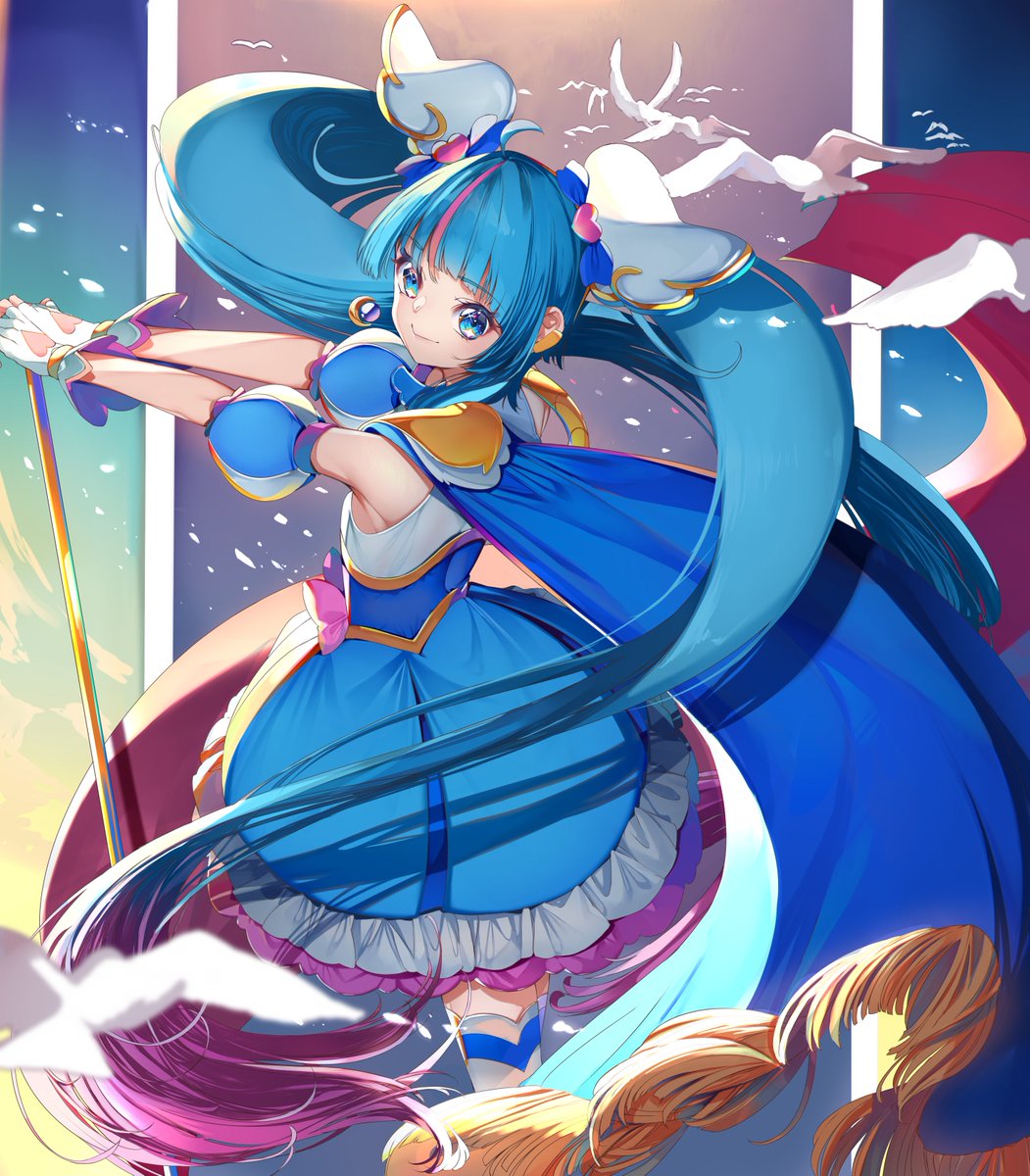 キュアスカイ「自分の中でツインテといえばキュアスカイ !!#いいツインテールの日 」|ゆうたろうのイラスト