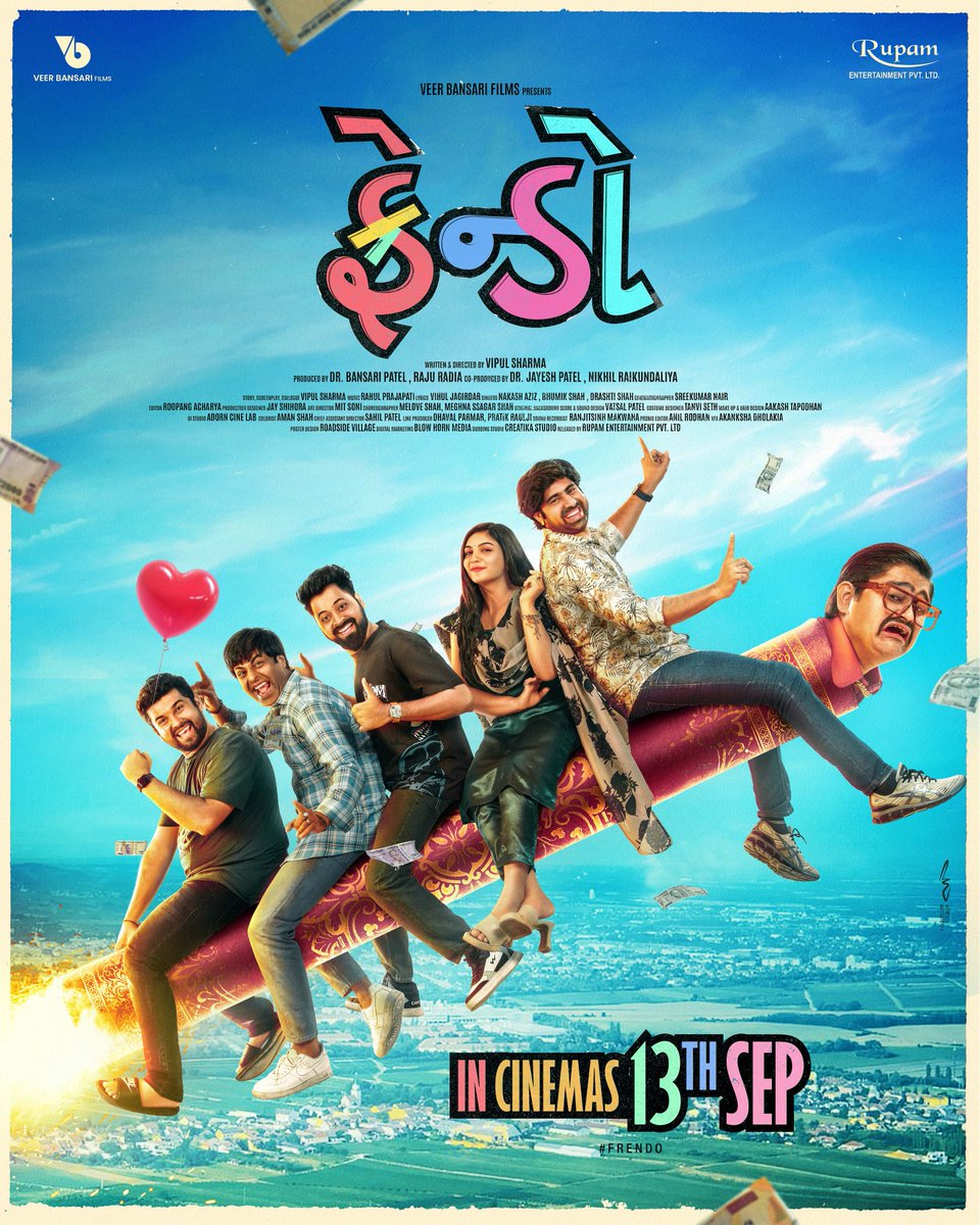 CinemaRareIN's tweet photo. Gujarati film #Frendo (2024) by @vipuldirector, ft. #TusharSadhu #TwinkalPatel #KushalMistry #JayPandya #DeepVaidya @JaniRagi & #OmBhatt, now streaming on @PrimeVideoIN.
@veerbansarifilm https://t.co/QHPNNlmfhZ