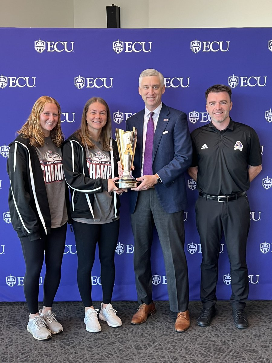 A huge thank you to <a href="/ECUChancellor/">Philip Rogers</a> for all your support and for recognizing us at the Board of Trustees meeting this morning 🏴‍☠️