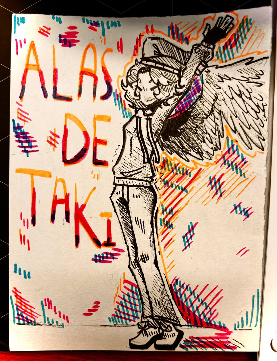 RYODUST's tweet photo. [ #ALASDETAKI ] 

He estado haciendo un montón de arte tradicional tratando de aprender cómo dibujar alas ( y a su vez ver en que medio hacer el cómic de AdK ) ! 

Mr Phillip fénix el mejor HC. 

#MrPhillipFanart / #MrPhillip https://t.co/M1ECFlD34c