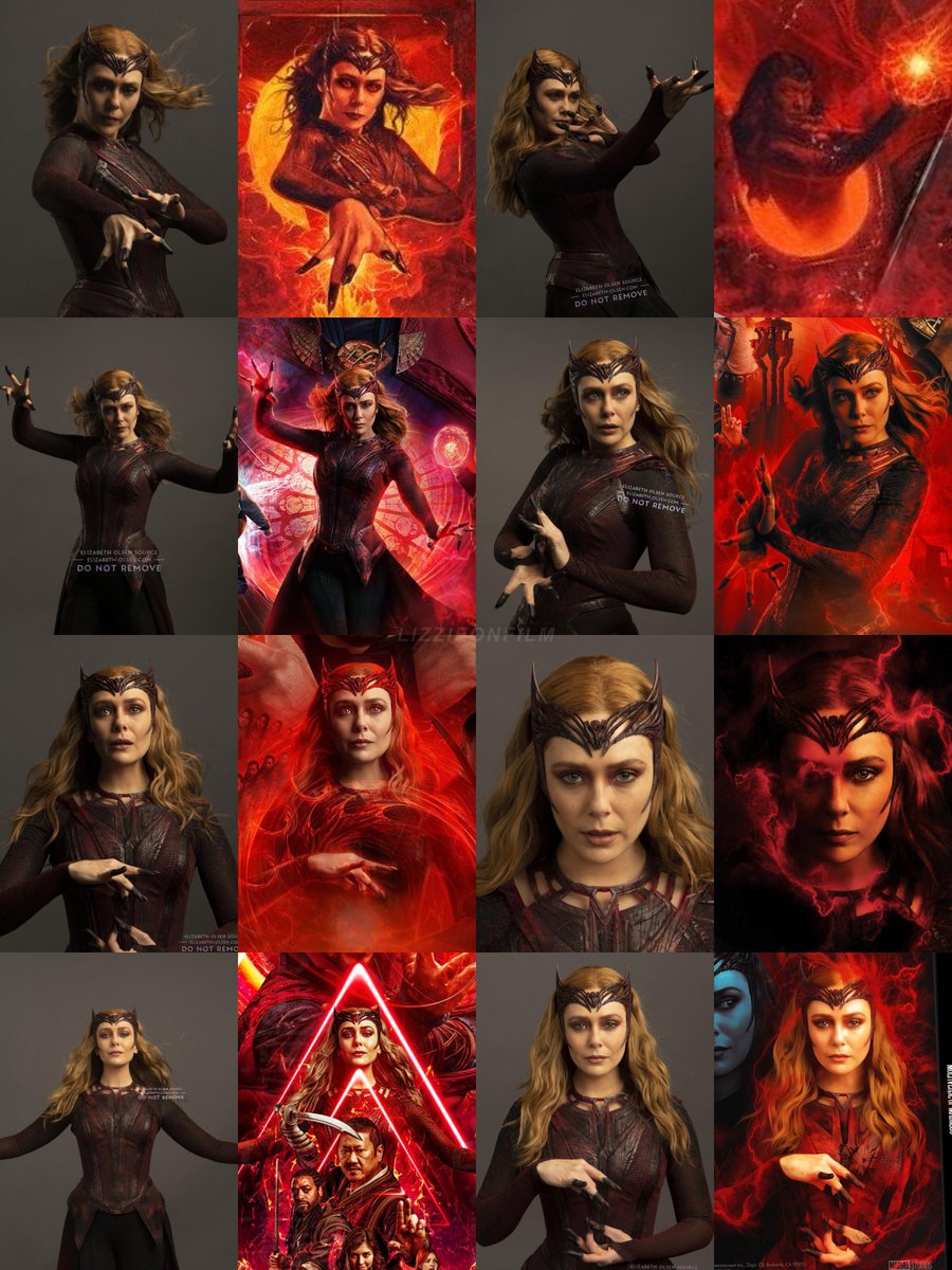 lizzieonfilm's tweet photo. the scarlet witch in the multiverse of madness, from photoshoot to poster ❤️‍🔥 https://t.co/KzT9thyiY5