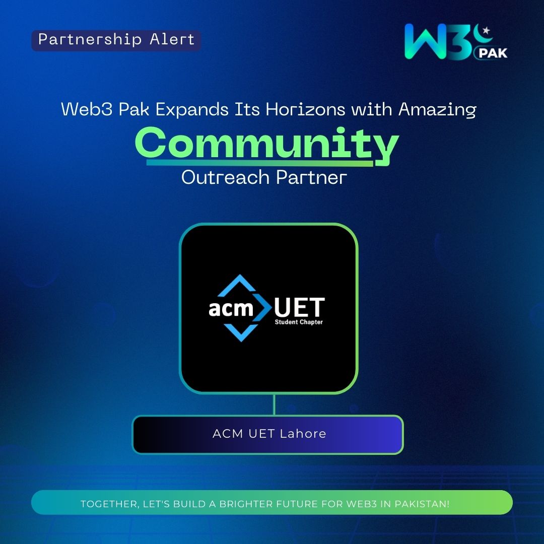 web3pak's tweet photo. Thrilled to partner with UET ACM Lahore for access to 15,000+ enrolled CS students! 🚀 Together, we’ll spark innovation through:
💡 #Web3 workshops
🤝 Networking opportunities
⚡ Hackathons & events
Building Pakistan’s tech future starts here! 🇵🇰
#Web3Pak #UETACMLahore https://t.co/7deV2lWrb4