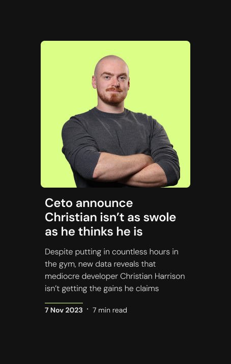 Latest blog post just dropped