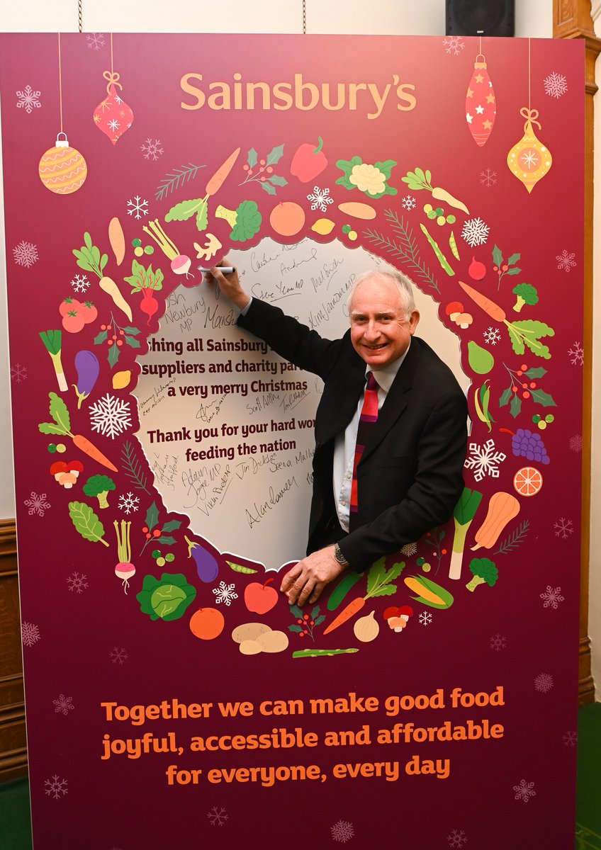 Sainsbury’s brought festive cheer to Parliament on Wednesday! 🎄 It was great to bring together some of our fantastic farmers, suppliers &amp; charity partners, alongside MPs from across parliament. Thank you to all our keynote speakers and those who came to celebrate – looking