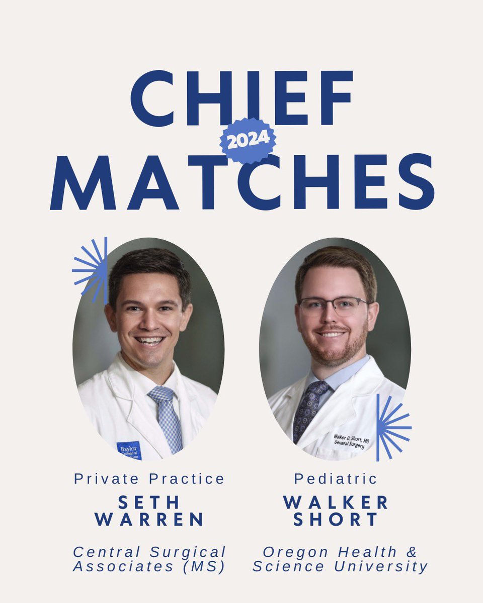 We heard it’s #FellowshipFriday, which means it’s time to feature the fellowship matches for this year’s <a href="/BCM_Surgery/">BCM_Surgery</a> Chief class!

We couldn’t be more proud of all of our Chiefs and can’t wait for their #BaylorMade careers ahead 🙌