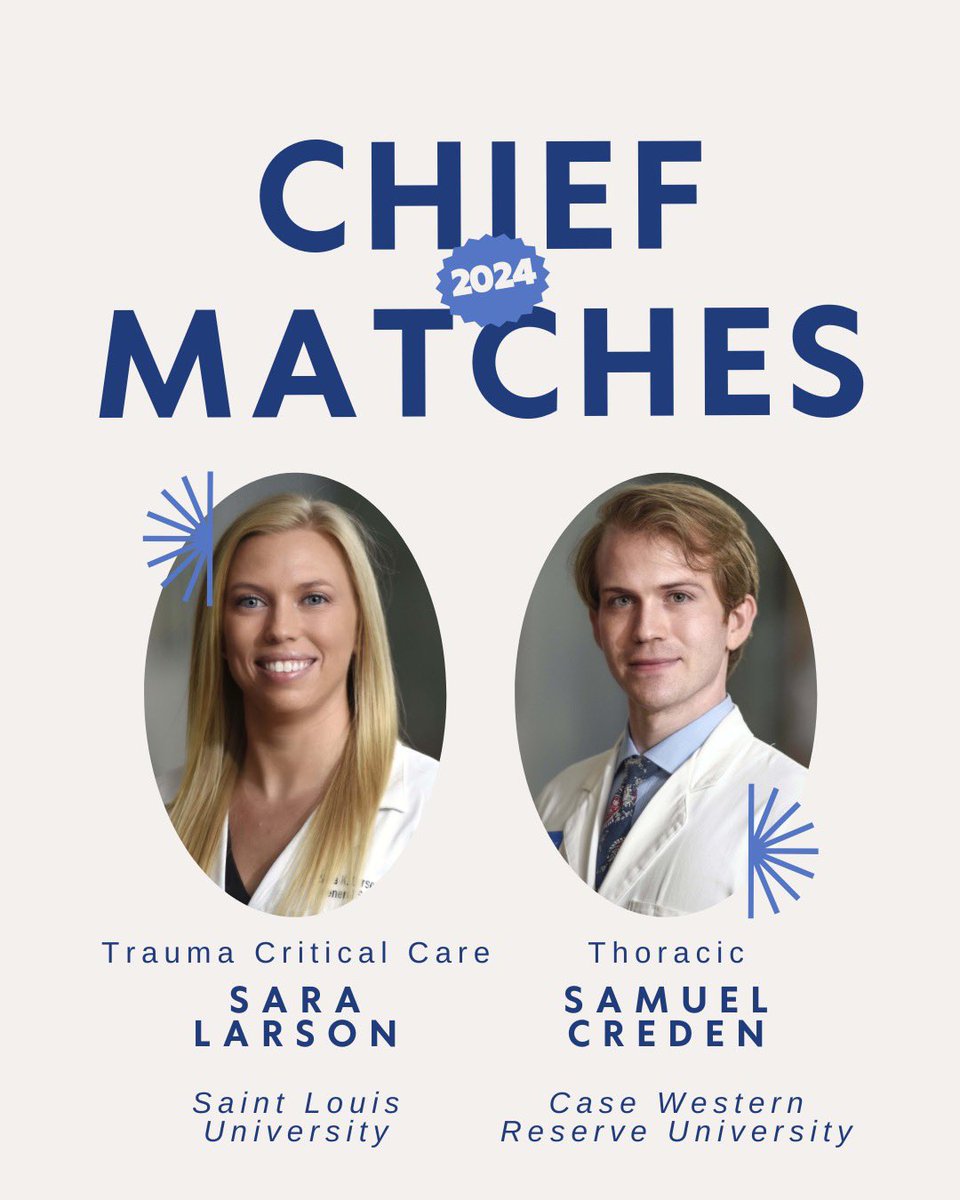 BCMGSRes's tweet photo. We heard it’s #FellowshipFriday, which means it’s time to feature the fellowship matches for this year’s @BCM_Surgery Chief class!

We couldn’t be more proud of all of our Chiefs and can’t wait for their #BaylorMade careers ahead 🙌 https://t.co/TvofYXugnH