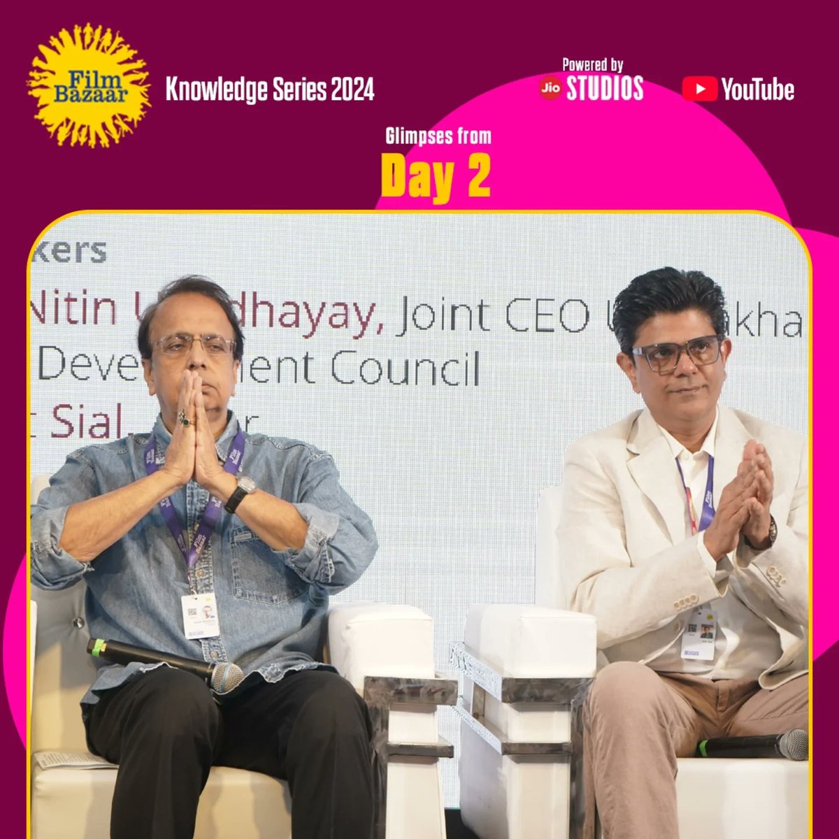 IFFIGoa's tweet image. Highlights from Day 2 of the Knowledge Series at the 18th Film Bazaar—where creativity meets insight! 

#FilmBazaar2024 #KnowledgeSeries #CinemaInnovation #55IFFI #accessibleiffi2024 #TheFutureIsNow #RedCarpet