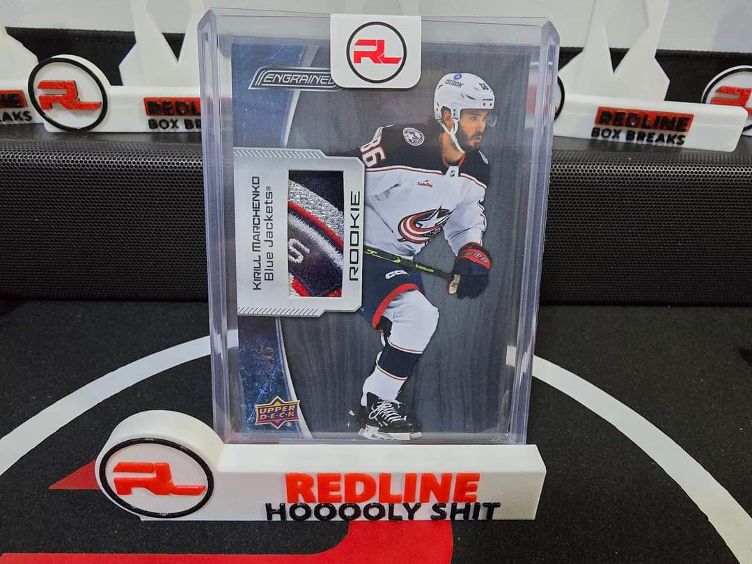 hockeycards4u's tweet image. 2 of my better hits from @UpperDeckHockey Engrained. @BlueJacketsNHL Future Stars #Fantilli #Marchenko rookies. 🔥