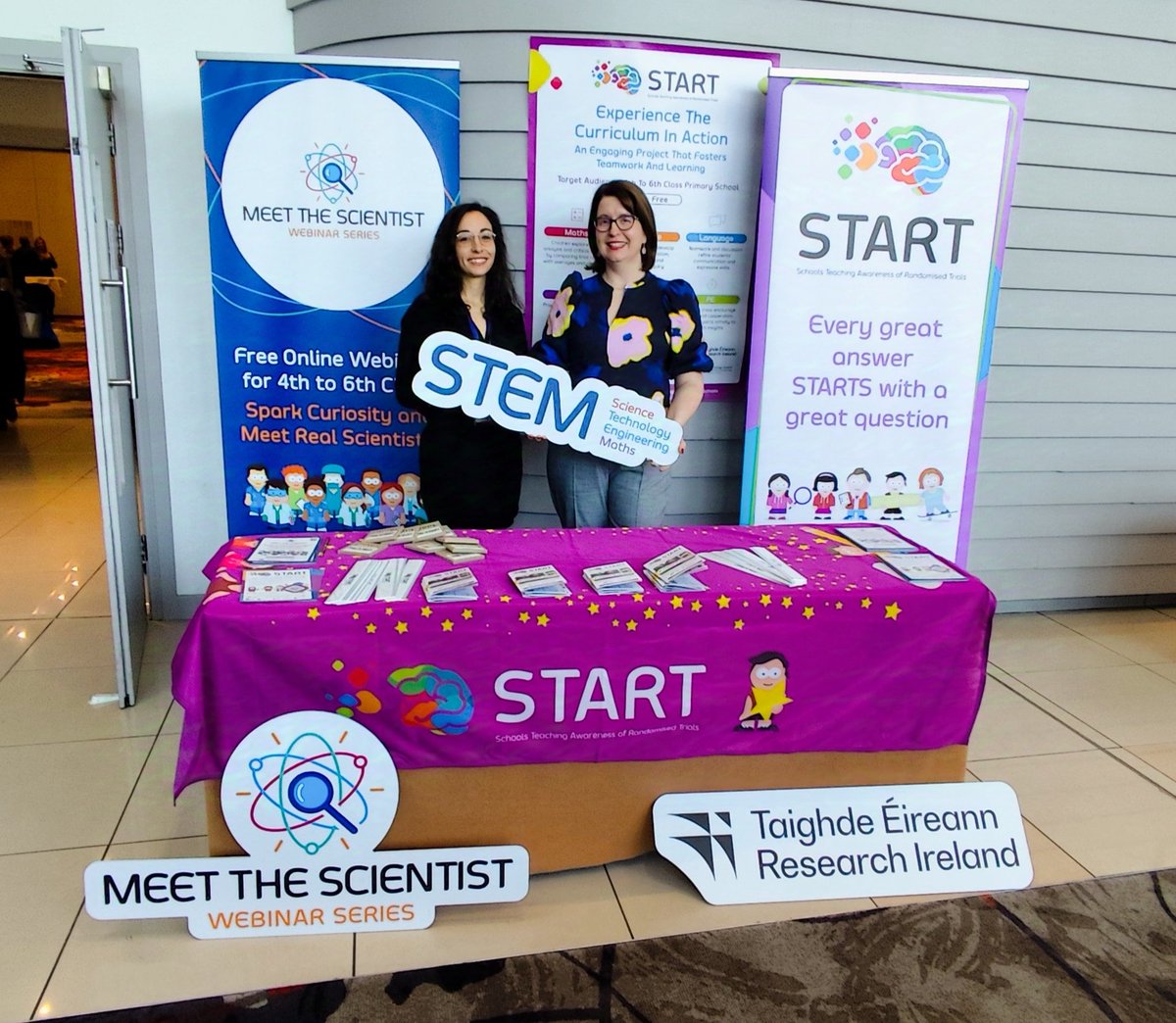 Our team from <a href="/uniofgalway/">Ollscoil na Gaillimhe | University of Galway</a> <a href="/GalwayCMNHS/">University of Galway CMNHS</a> attending today's INTO Conference <a href="/INTOnews/">INTO (Irish National Teachers' Organisation)</a> in Wexford - come say hello! 🤗 

#STEM #SCIENCE #BelieveinScience