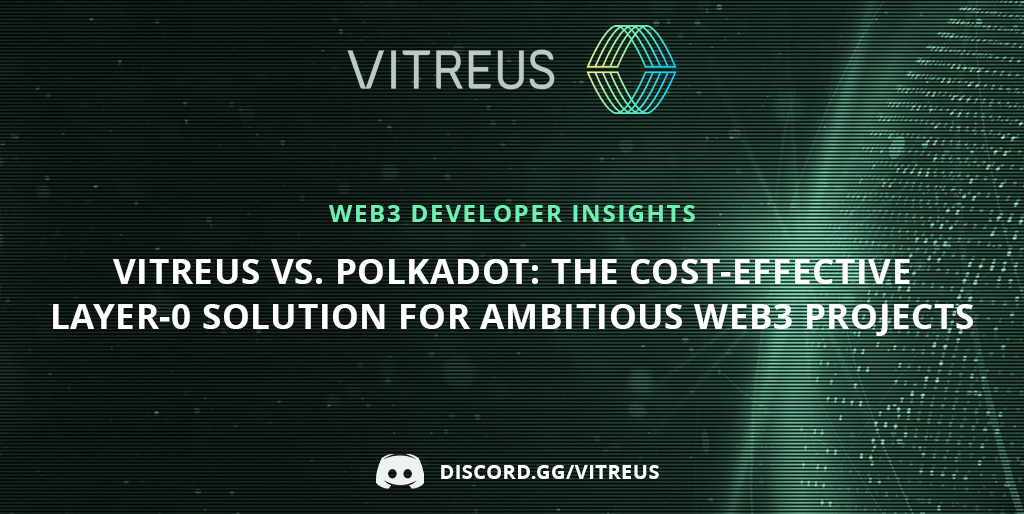 VitreusChain's tweet photo. 📣 New Blog Alert!

"Vitreus vs. Polkadot: The Cost-Effective Layer-0 Solution for Ambitious Web3 Projects" is live in our Discord!

Why Vitreus?
1��⃣ Affordable, quasi-gas-free model 
2️⃣ Decentralized infrastructure for seamless scaling 
3️⃣ Real-time architecture for high-performance dApps 
4️⃣ Simplified multi-chain interoperability 

👉 Dive into the details and join the discussion on Discord! #Web3 #Blockchain #Vitreus