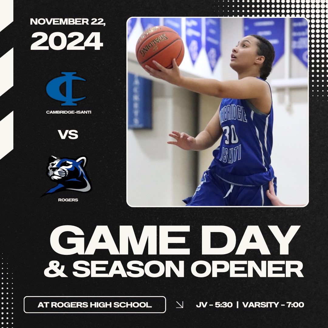 🚨🏀 Season Opener 🏀🚨

🆚 Rogers
📍 Rogers High School
⏰ JV - 5:30 | Varsity - 7:00 
🎟️ gofan.co/app/school/MN9…
📺 fan.hudl.com/usa/mn/rogers/…