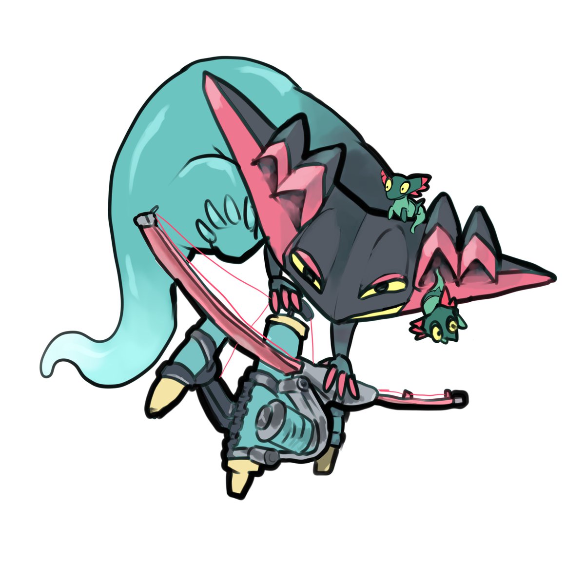 FISHBURI's tweet photo. ドラゴンタイプｘスプラ武器 https://t.co/9m6zu7zjoT