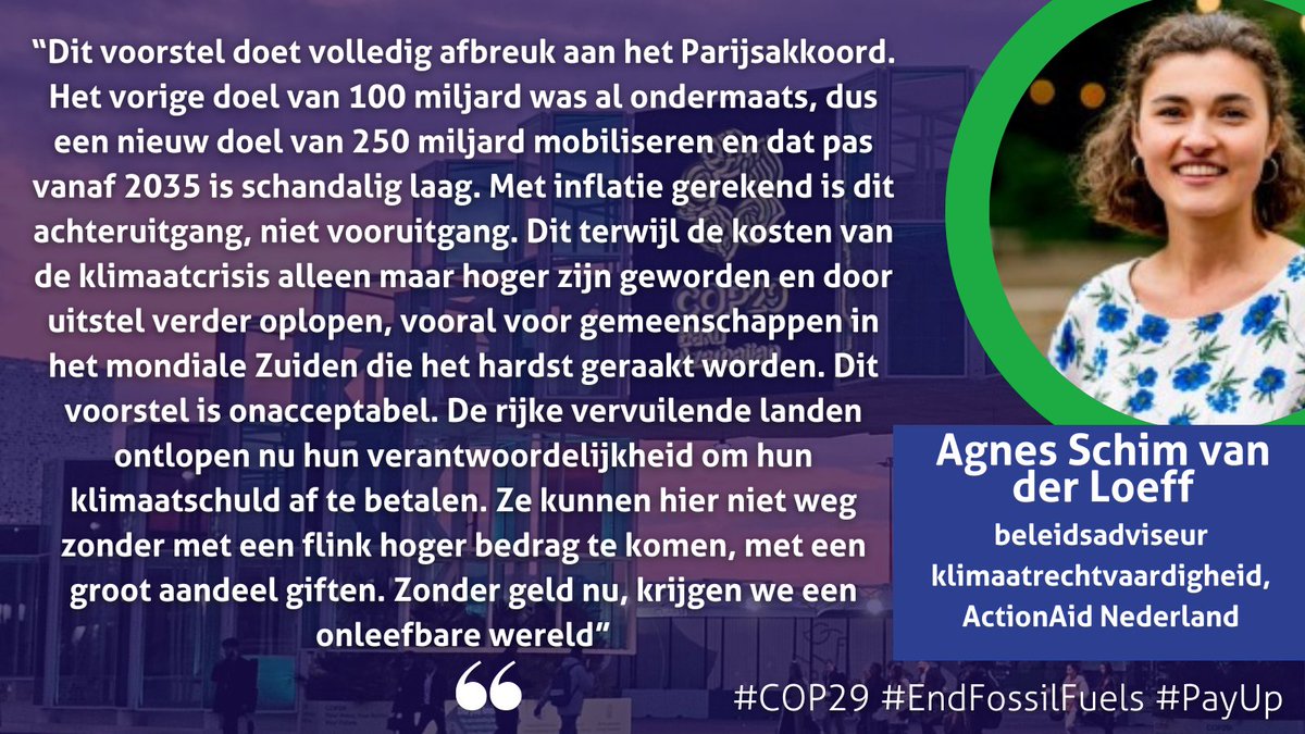 CAN EUROPE (@caneurope) on Twitter photo What are CAN Europe's members' reactions to the latest draft text on the #NCQG climate finance goal?
Check out <a href="/ActionAid_NL/">ActionAid Nederland</a> 's reaction🧵👇
#COP29 #EndFossilFuels #PayUp What are CAN Europe's members' reactions to the latest draft text on the #NCQG climate finance goal?
Check out <a href="/ActionAid_NL/">ActionAid Nederland</a> 's reaction🧵👇
#COP29 #EndFossilFuels #PayUp