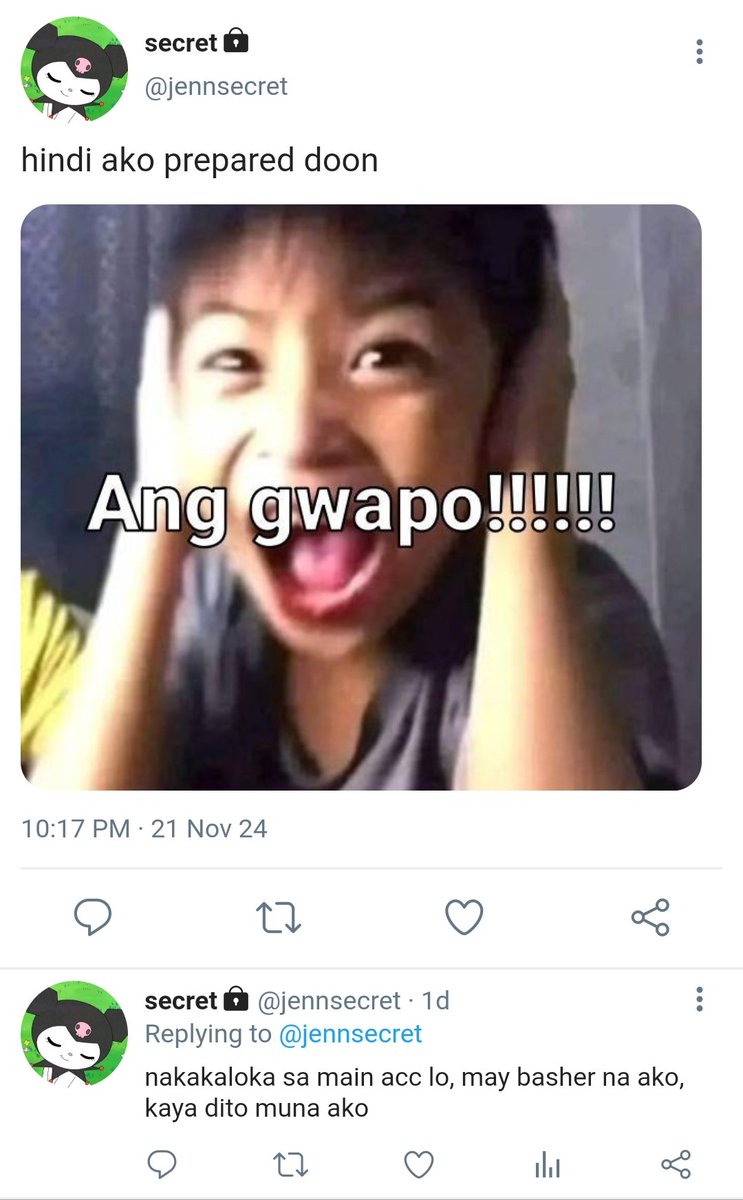 i made a mistake again. kaya ayoko gumawa ng au kapag inaantok eh ahahahahahahha here's the real photo. instead the tweet, yung meme nasama ko.
