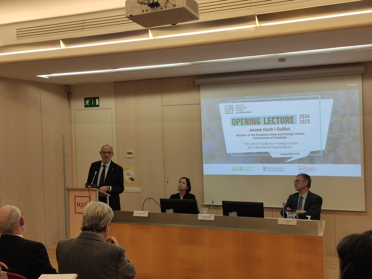 A pleasure to have been present today for the inauguration of the IBEI Seminar Series! Thanks to <a href="/jduch/">Jaume Duch</a> <a href="/laurachaques/">LauraChaquésBonafont</a> &amp; <a href="/JacintJordana/">Jacint Jordana</a> for their interventions on Catalonia and EU policy, foreign affairs and the IBEI's role as a centre for research and education on these matters